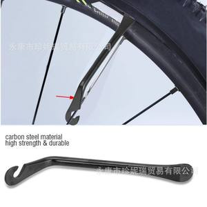 Levier de démontage de pneu de vélo en métal Zhenrui, noir et argent, outil de réparation pour le démontage des pneus de vélo de montagne - Product Image 4
