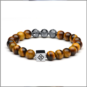 สร้อยข้อมือลูกปัดแบบพอดีตัวสลักโลโก้สีเงินสเตอริงของ925 - Product Image 2