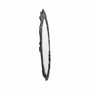 Miroir mural ovale décoratif de grande taille au design sculptural pour chambre à coucher, salon, salle de bain, entrée - Product Image 3