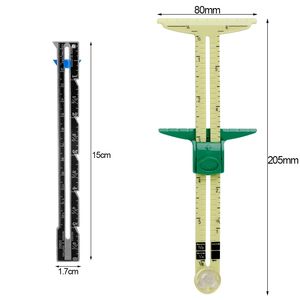 Règle de couture 5-en-1, jauge de mesure pour patchwork et quilting, règle de tailleur, jauge coulissante en aluminium et plastique - Product Image 5