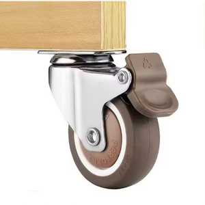 Roulettes pivotantes silencieuses en acier robuste de 40 mm avec frein, roulements à billes, hauteur réglable, roues en caoutchouc pour meubles de cuisine, charge de 35 kg - Product Image 6