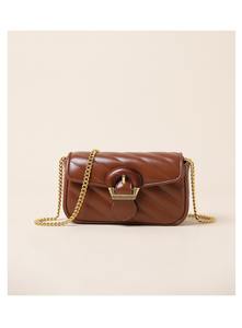 <b>White</b> diamond chain <b>bag</b> with retro buckle decoration showing elegance - Product Image 6