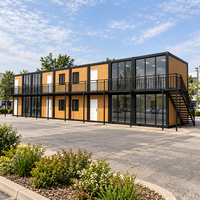 Bâtiment de bureau préfabriqué en conteneurs avec structure en acier Q235 pour projet à deux étages Oficina Prefabricada Para Oficina De Dos Pisos