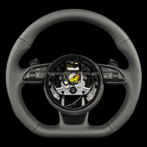 Volant sport en cuir chauffant à fond plat pour <span class=keywords><strong>Audi</strong></span> A6 A7 <span class=keywords><strong>C8</strong></span> S6 S7 <span class=keywords><strong>RS</strong></span> <span class=keywords><strong>6</strong></span> <span class=keywords><strong>RS</strong></span> 7 2019-2025, amélioré pour <span class=keywords><strong>Audi</strong></span> A7 <span class=keywords><strong>C8</strong></span> - Product Image 6