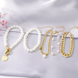Pulseras Unisex de Acero Inoxidable con Doble Capa de Flor y Corazón, Chapadas en Titanio, Estilo Vintage <span class=keywords><strong>Rebecca</strong></span>, Venta al por Mayor - Product Image 4