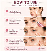 Sérum Contour des Yeux au Rétinol OEM/ODM 20ml – Anti-Âge, Éclaircissant, Hydratant, Sans Parfum, Applicateur Précis pour une Application Uniforme sur Tous les Yeux