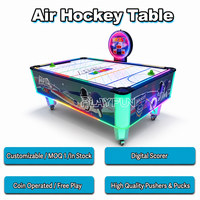 Máquina de Juego de Hockey de Aire Electrónica Comercial con Monedas, Superficie Curva, para Deportes de Interior, en Oferta