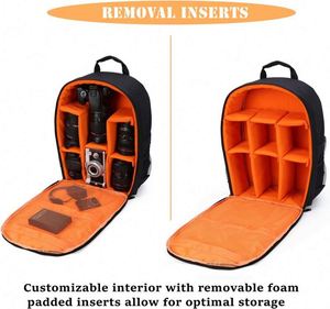 Échantillon gratuit : Sac de transport pour appareil photo, objectif, trépied et accessoires (Orange, Grand) - Product Image 4