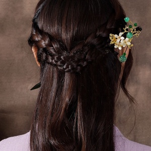 Neue handgemachte antike Blume Haarnadel altes Kostüm Haar Haarnadel klassische Haars tift - Product Image 4