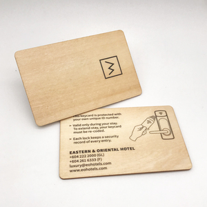 Carte RFID programmable en bois écologique personnalisée avec <span class=keywords><strong>puce</strong></span> F08 13,56 MHz pour contrôle d'accès, paiement et lien de révision - Product Image 5