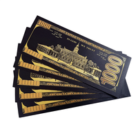Impresión personalizada oro un millón de dólares de recuerdo Color oro papel de aluminio billete para colección