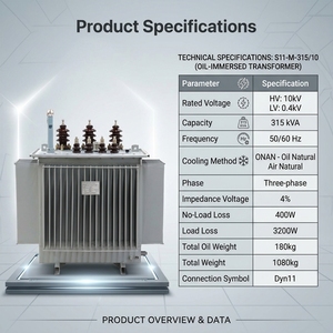 Transformador de Distribución Trifásico Sumergido en Aceite 10(6)kV/0.4kV S11 con Bobinado de Aluminio Totalmente Sellado, Certificado CE - Product Image 6