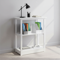 Modernes Bücherregal mit Versteckten Gleitschienen Versteckbares Regal Wohnzimmer Schlafzimmer Apartment Holz Platzsparend