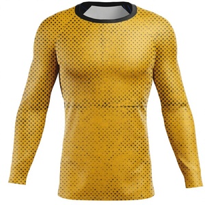 Chemise de Compression Anti UV Training Rash Guard Chemises personnalisées à manches longues Technique de sublimation Tissu MMA - Product Image 1
