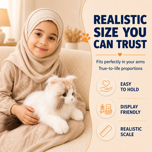 Produttore di Giocattoli OEM Realistici a Forma di Gatto Ragdoll con Pelo Lungo, Fornitore All'Ingrosso di Animali di Peluche con Logo Personalizzato ed Etichetta Privata - Product Image 5