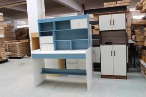 Sinh viên Kid Boy & Girl phòng ngủ nghiên cứu Bộ bảng với ngăn kéo tủ sách lưới swiviel ghế MDF & sinh thái hội đồng quản trị - Product Image 5