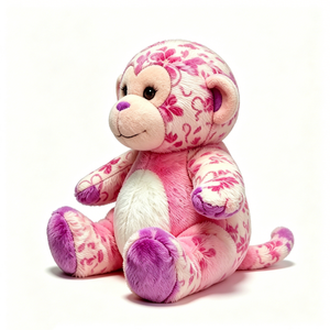 Customized Pink Floral <b>Monkey</b> Plush <b>Toy</b> for Girls 31cm-50cm Soft Stuffed Animal with PP Cotton Filling - Product Image 6
