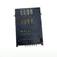 Soporte de tarjeta SIM autoejectable GXD, ranura de 6 pines + 1 pulsador, montaje SMD/SMT, soldadura externa, normalmente cerrado, dos electrónicos