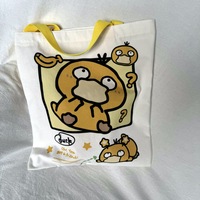 Sac à bandoulière en toile grande capacité Kawaii pour enfants, sac à livres coloré, porte-monnaie, sac Pokémon Pikachu, porte-clés en peluche
