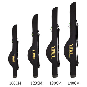 NUOVO ZAINO DA PESCA MAJOR NERO IMPERMEABILE E RESISTENTE IN TESSUTO OXFORD ECOLOGICO, PORTACANNE DA 100-140 CM CON TRACOLLA REGOLABILE - Product Image 4