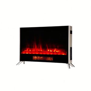 Chimenea Eléctrica de 1500W con Ventana de Llama Realista, Calentador de Espacio con Cristal PTC, Temporizador Programable de 24 Horas y Control Remoto - Product Image 1