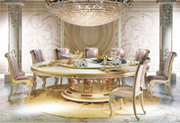 Table de banquet ovale en laiton doré de style italien pour 12 personnes