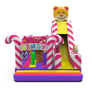 Carrera de obstáculos inflable de oso de caramelo para niños, fiesta, salto, Castillo de rebote, tobogán combinado, casa de rebote inflable al aire libre, parque infantil - Product Image 2