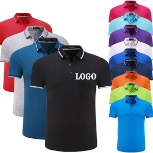 Toptan fabrika pamuk Golf T shirt ucuz isteğe göre Polo gömlek tasarım işlemeli Logo boş Polo T gömlek