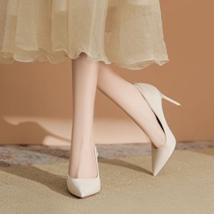 Pumps à bout pointu, talon aiguille, talon haut, en PU, avec décoration en strass, chaussures formelles pour femmes - Product Image 4