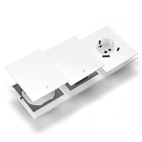 Interruptores y Enchufes de Pared WESA Ultrafinos con Botón Pulsador EU de 1/2/3 Vías con Enchufe USB Tipo C, Combinación Libre, Diseño Moderno de Lujo