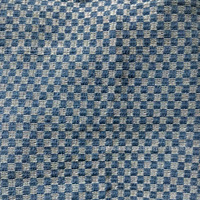 Tissu denim brut jacquard lavé à texture tissée, teint uni, pour pantalons, jeans, vestes, combinaisons, sacs, chaussures, chapeaux