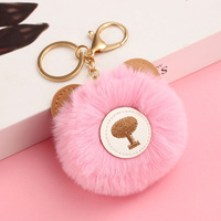 Nouvel arrivage de porte-clés Kawaii ours artisanat pour femmes pour sac à dos gobelet breloques ours Pom Pom porte-clés Girly bracelet porte-clés