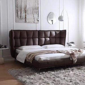 <span class=keywords><strong>Letto</strong></span> Matrimoniale <span class=keywords><strong>a</strong></span> Tutta Grandezza per Tutta la Camera da <span class=keywords><strong>Letto</strong></span>, Design Moderno e Semplice, <span class=keywords><strong>Letto</strong></span> Grande per Camera Principale in Legno Massello - Product Image 3