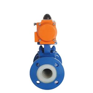 Válvula de bola flotante neumática con brida de PTFE y revestimiento de flúor Q641F46-16C de acero fundido resistente a ácidos para agua de grado alimenticio - Product Image 5