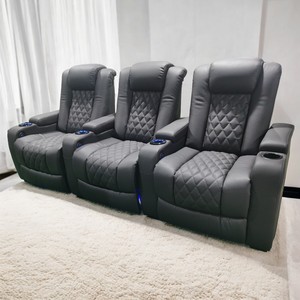 Combinaison d'unité électrique de sofa de <span class=keywords><strong>cinéma</strong></span> à la maison en cuir véritable moderne pour le siège de <span class=keywords><strong>cinéma</strong></span> de salon - Product Image 5