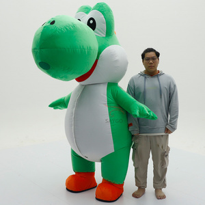 Costume gonflable Yoshi vert pour Halloween, mascotte ambulante, figurine d'<span class=keywords><strong>action</strong></span> animale de dessin animé pour cosplay - Product Image 3