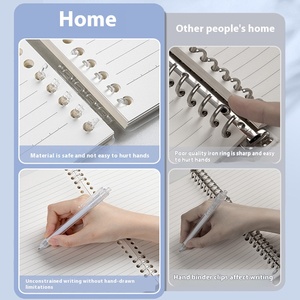 B5 Size Hand Coil Loose-Leaf <strong>Notebook</strong> Printed Student Office Stationery with Horizontal Lines PP Cover Paper Diary Gift - Product Image 5