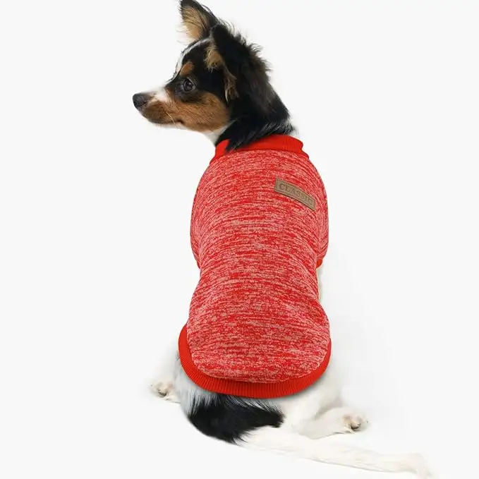 Morbido cane SweaterKnit Fuzzy cappotto invernale cane vestiti per il freddo per piccoli cani medi cucciolo di ragazza ragazzi