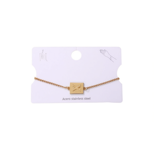 Bracciale in Acciaio Inossidabile con Targhetta Lettera X 12x14cm, Bracciale Charm alla Moda - Product Image 1