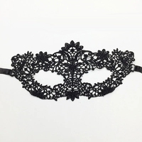 Couleur noire Sexy femmes dentelle mascarade masque pour carnaval Halloween demi visage Cosplay masques fête Animal fête fournitures