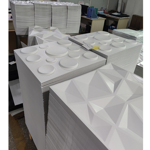 Chất lượng cao không thấm nước nổi hình nền/tường lớp phủ trắng trang trí 3D tấm Tường PVC bảng tường - Product Image 5