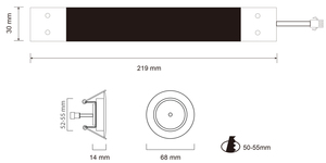 Nhanh chóng cài đặt IP20 duy trì khẩn cấp Downlight bền nhôm vỏ PC khuếch tán cho không gian thương mại chiếu sáng khẩn cấp - Product Image 5