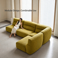 Canapé modulaire de salon de luxe moderne, gain de place, en mousse haute densité, emballé sous vide, compressé en boîte