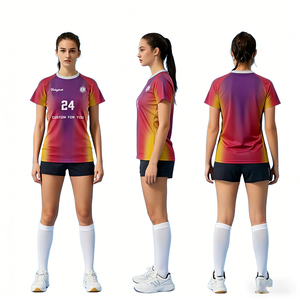 Volleybal unisex shirt, ontwerp op maat, sublimatieprint, 100% polyester, sportshirt, tennis, badminton, handbal uniform - Product Image 4