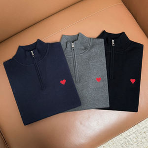 <span class=keywords><strong>Pull</strong></span> à demi-zip pour homme, haute qualité, créateur Amy Paris, vêtements décontractés pour homme, automne-hiver. - Product Image 2