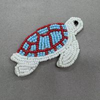 ZSY patchs perlés faits à la main animaux marins tortue petite taille strass tortue de mer Patch accessoires pour chaussures sacs veste bricolage