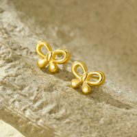 Boucles d'oreilles en forme de fleur avec diamant Boucles d'oreilles en plaqué or 18 carats Accessoire de mode perforé