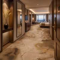 Tapis imprimé en nylon de luxe avec design 3D personnalisé, tapis pour chambre d'hôtel 5 étoiles