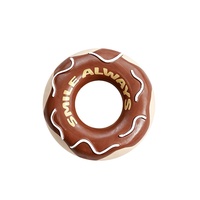 Jouet à mâcher sonore en latex Vitality Sweet Donut pour chiens de petite/moyenne taille (Corgis, Bichons) - Auto-entretenissement et soulagement de l'ennui