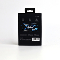 Coffret cadeau Tech Boîte à fenêtre pliable avec insert Revêtement UV Encre métallique pour emballage de câbles de chargeur